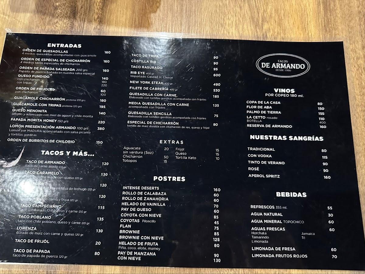 Tacos de Armando Menu - Image 2